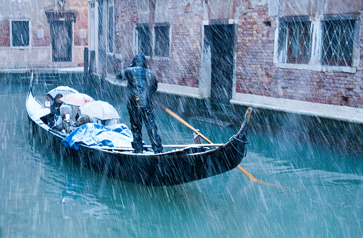 Venice in the snow: Heavy Snowfall In Venice