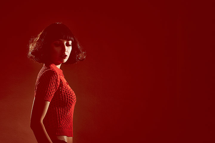 Daisy Lowe: Daisy Lowe in red sweater