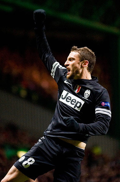 Tuesday Champions League3: Marchisio celebrates after scoring