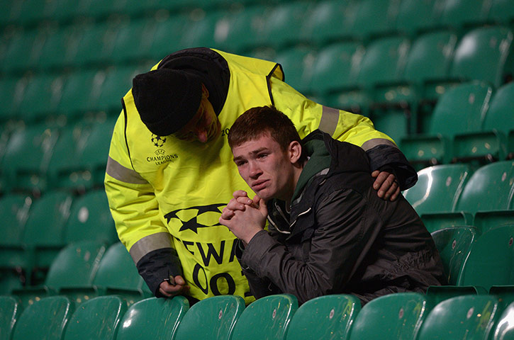 Tuesday Champions League3: Dejected Celtic fan