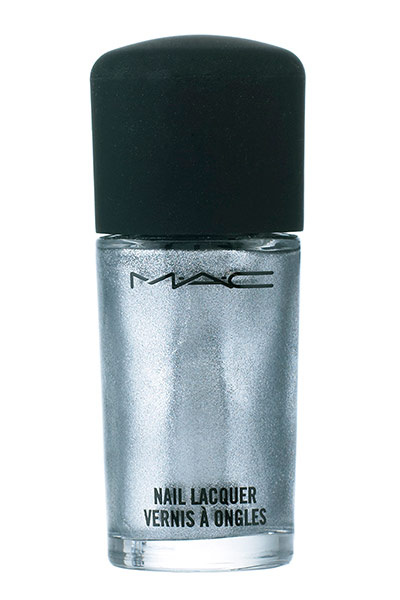 Accessories fashion: silver nail polish