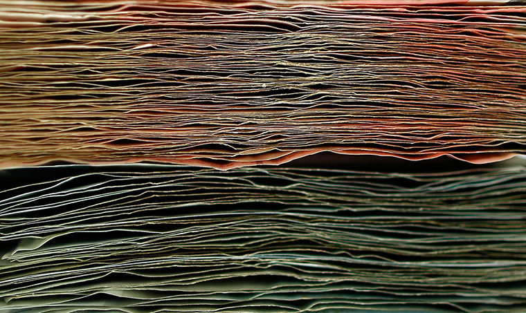 Germany's smallest bank: A stack of euro bills in Germany's smallest bank