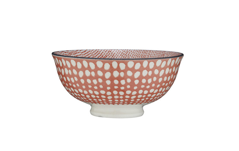 Homes Wish List : pink and white spotted small bowl