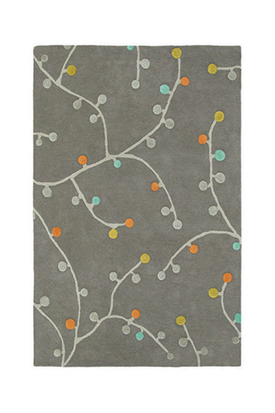 Homes Wish List : grey rug with orange and yellow and blue spots