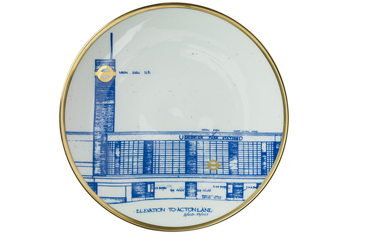 Homes Wish List : blueprint plate with london image 