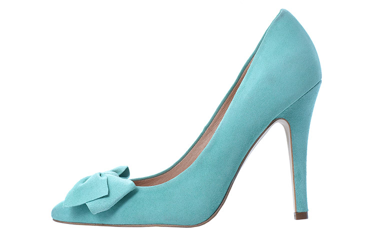 Accessories col fashion: mint green suede  court shoes