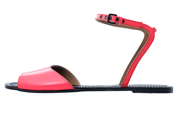 Accessories col fashion: coral flat sandals