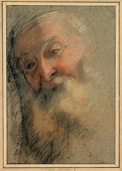 Federico Barocci: Study for the head of Saint Zaccharias by Barocci