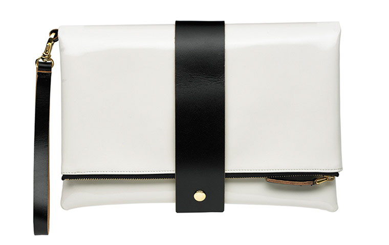 Accessories Monochrome: Black and white clutch bag
