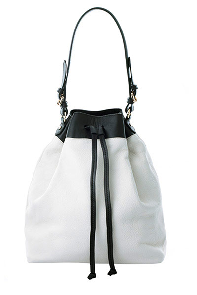 Accessories Monochrome: White bag with black strap