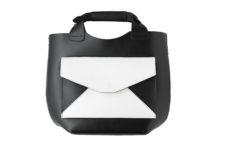 Accessories Monochrome: Black and white bag