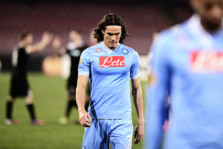 Europa League : Napoli's forward Edinson Cavani