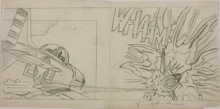 Roy Lichtenstein : Whaam! (Study) 1963  by Roy Lichtenstein 