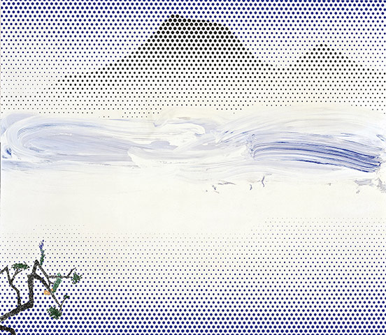 Roy Lichtenstein : Landscape in Fog 1996  by Roy Lichtenstein 