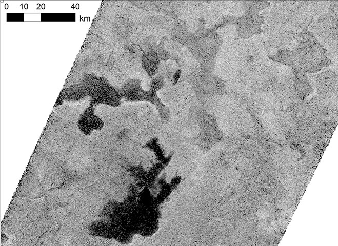 A month in space: Different Looks for Titan Lake