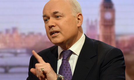 Iain Duncan Smith: 'There are a group of people out there who think they are too good for this kind of stuff.' Photograph: Jeff Overs/BBC/PA Iain Duncan Smith