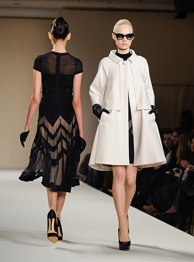 London Fashion Week: Models on the catwalk at the Temperley London show