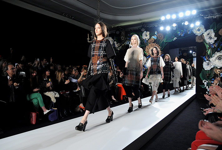 London Fashion Week: Models walk the runway during the Mulberry Autumn Winter 2013