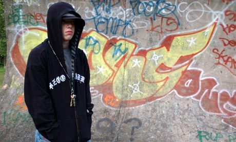 Hoodie looking threatening