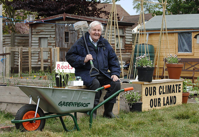 Richard Briers Obituary: Richard Briers on a plot of land in the village of Sipson