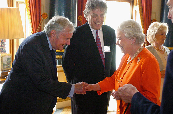 Richard Briers Obituary: Richard Briers meets The Queen at Buckingham Palace, 18 May 2006