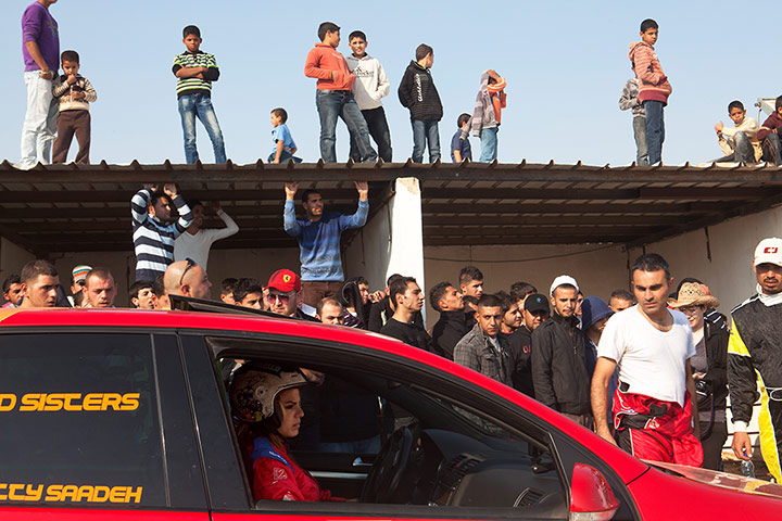 Big Pic - Tanya Habjouqa: female racing driver in car 