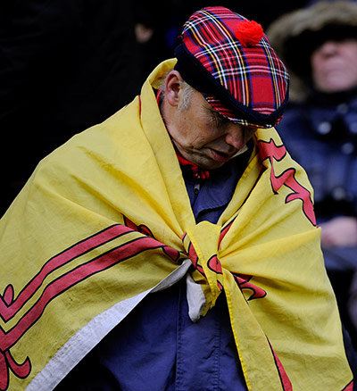 England v Scotland: Dejected Scottish fan