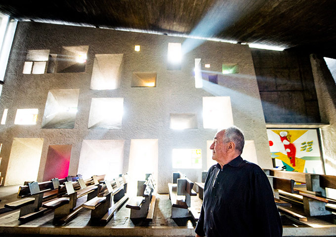 Architects' inspiration: Ted Cullinan in Ronchamp Chapel