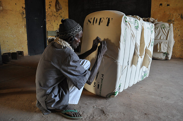 Fairtrade: Each bale is weighed, sampled and labelled