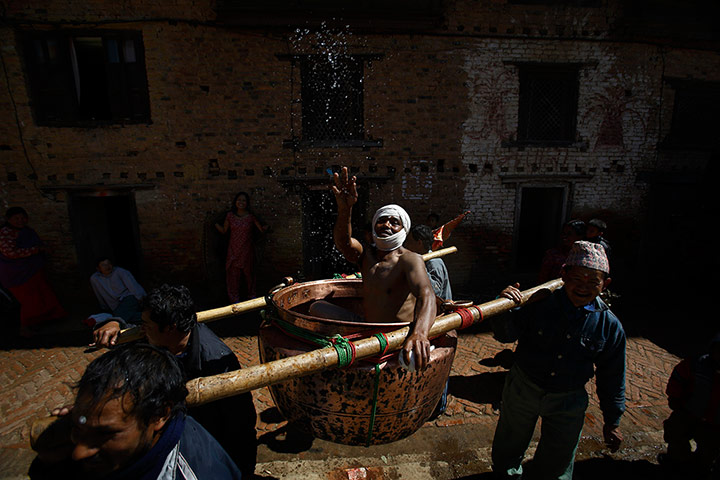 24 hours in pictures: Madhav Narayan Festival