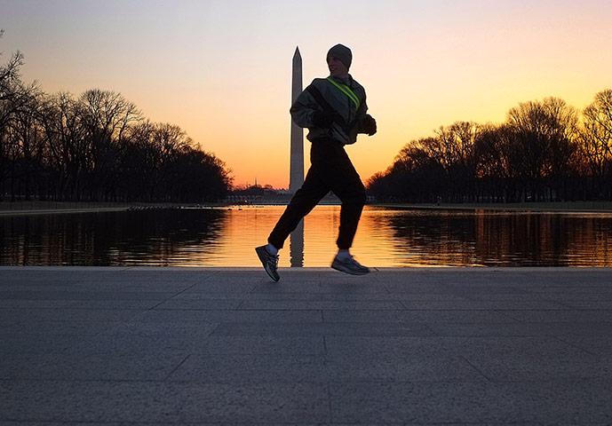 24 hours in pictures: Washington jogger