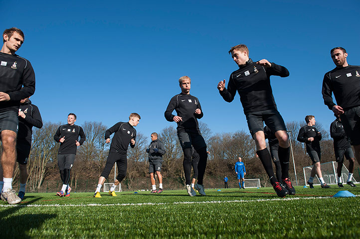 sport: Bradford training