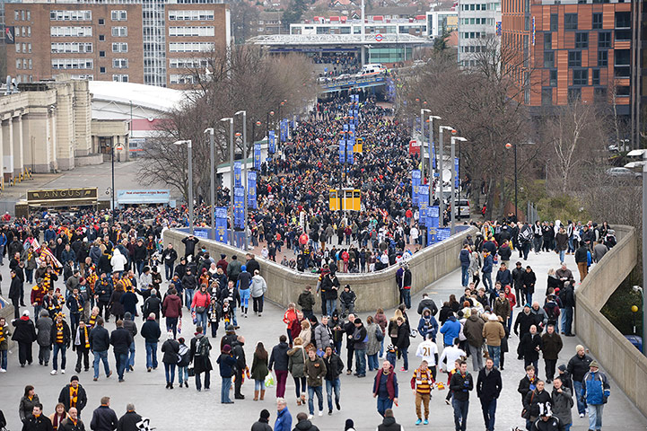 Capital One Final: Bantam and Swans fans up Wembley Way