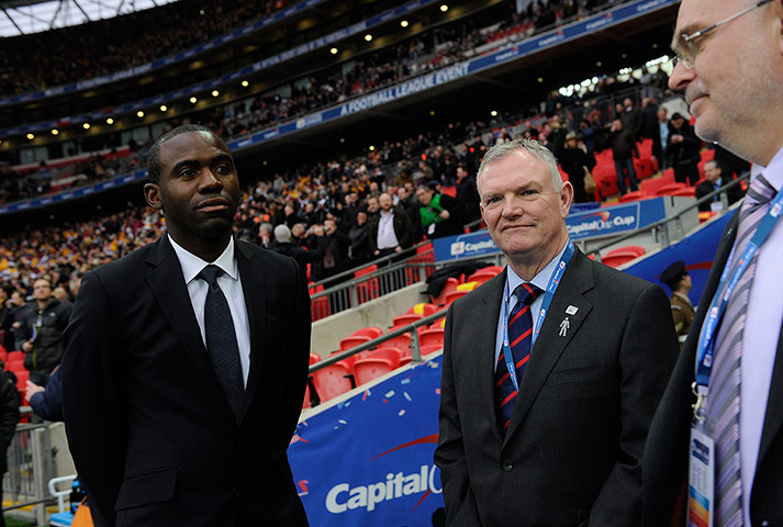 capital one final 2: Fabrice Muamba is the guest of honour at today's game