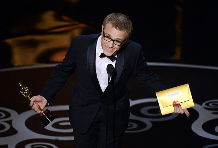 Oscar Ceremony 2013: First up ... Christoph Waltz! 