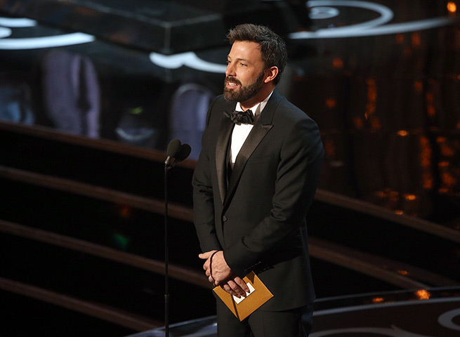 Oscar Ceremony 2013: Here's Ben Affleck, limbering up to present the best documentary Oscar