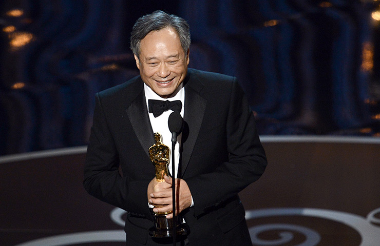 Oscar Ceremony 2013: Ang Lee with his Oscar for directing Life of Pi