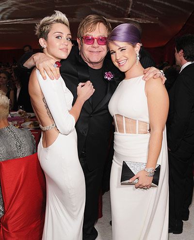 Oscars after party: Miley Cyrus, Elton John and Kelly Osbourne