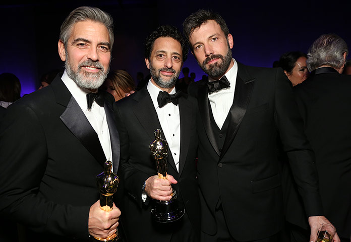 Oscars after party: George Clooney, Grant Heslov and Ben Affleck at the Governors Ball