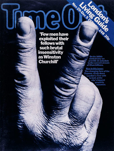 PPA covers: Time Out - November 1974, Churchill V-Sign