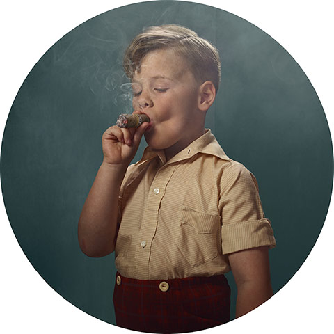 Big Pic - Smoking Kids: young boy with blond hair smoking 