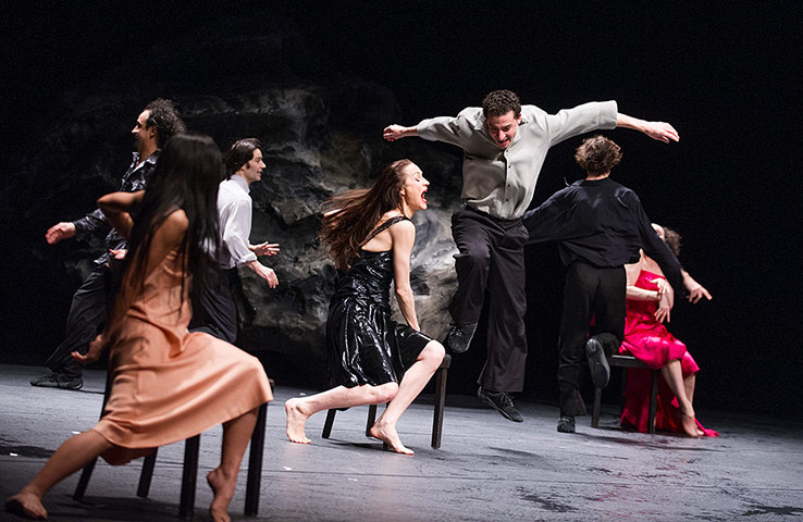 Vollmond: A scene from Vollmond by Tanztheater Wuppertal Pina Bausch 