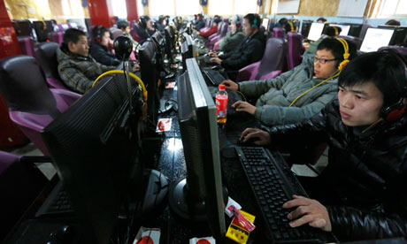 Internet cafe in Beijing, China