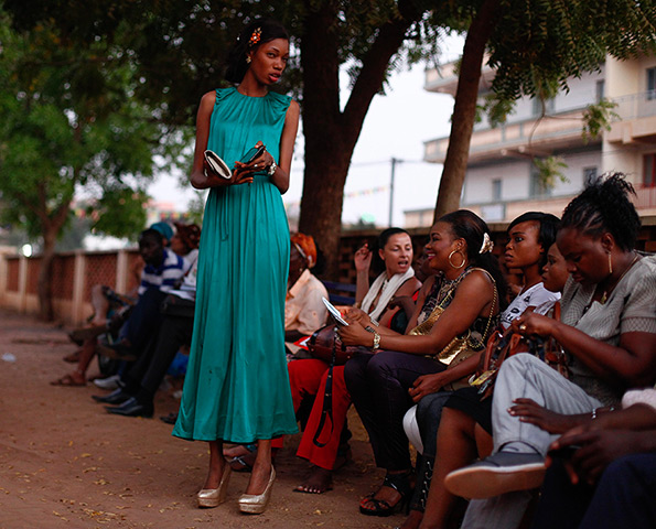 FTA: Nic Bothma: Women wait for a screening outside Cinema Burkina in Ouagadougou