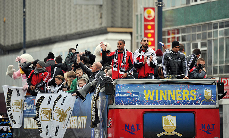 Swansea parade: Swansea City Capital One Cup Winners Parade