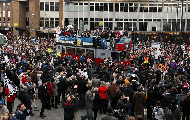 Swansea parade: Swansea City Bus Parade