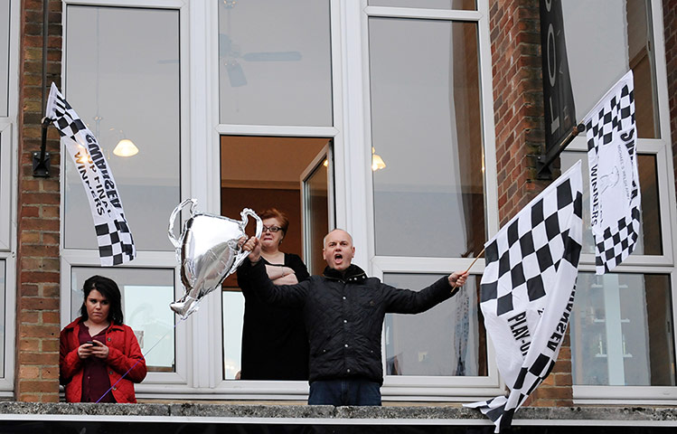 Swansea parade: Swansea City fan