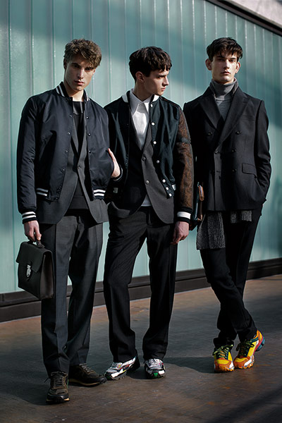 Mens Fashion : Suits: Three male model wearing suits