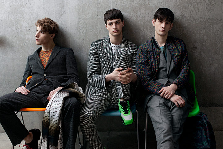 Mens Fashion : Suits: Three male model wearing suits