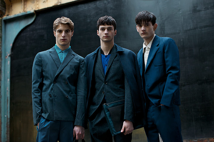 Mens Fashion : Suits: Three male model wearing suits